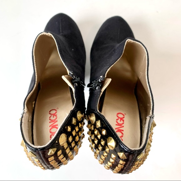 BONGO “Dionne” Gold Studded Platform Heels—SZ. 7.5 - Picture 10 of 10